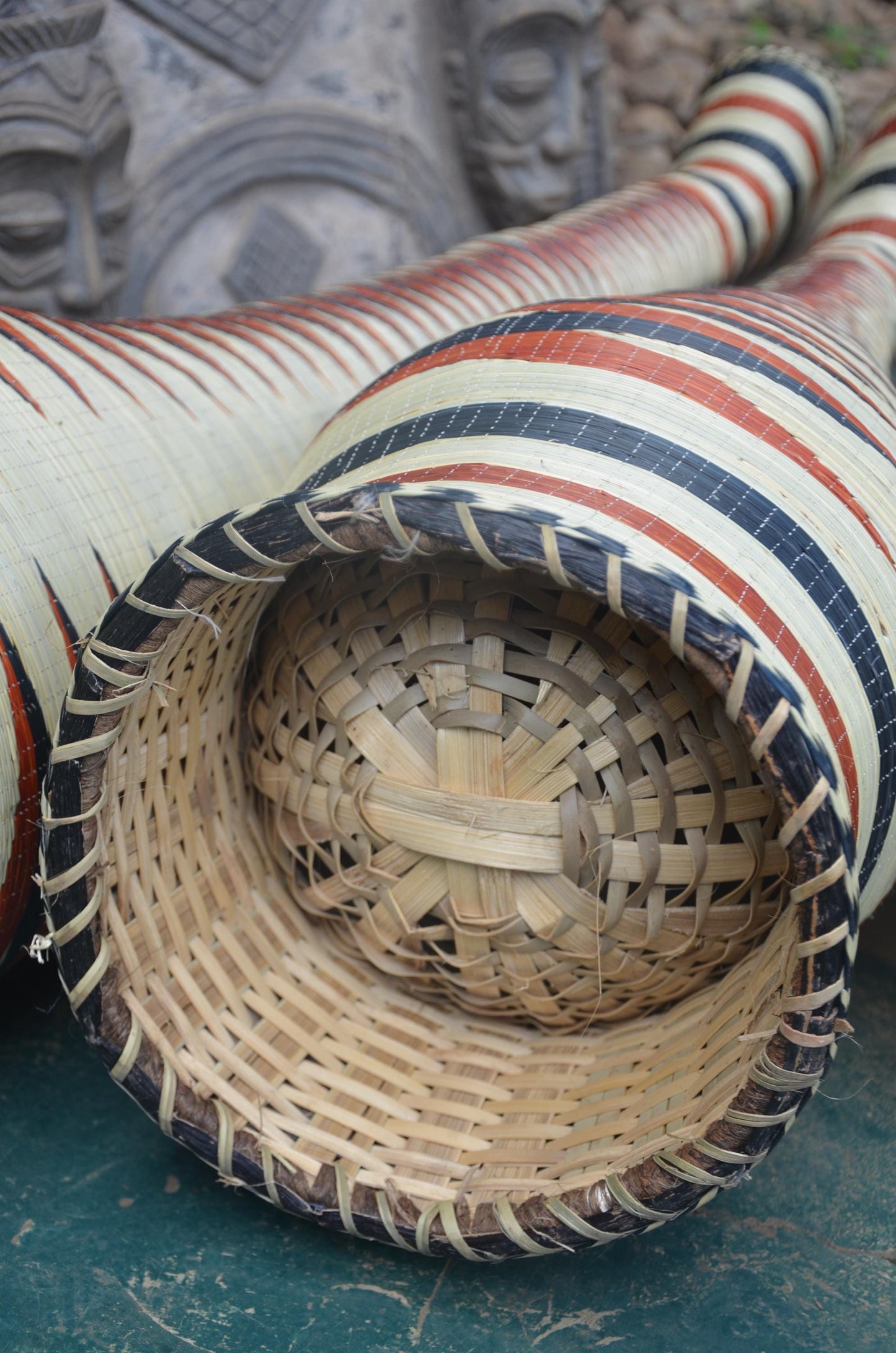 Large Rwandan Floor Vase | Traditional Hand-Woven Decor | Tall Artisan Basketry